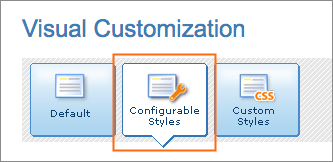 The Configurable Styles option.