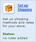 Open for Business - Set up Shipping button