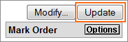 The Order Update button.