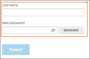 Password Protection Username and Password.