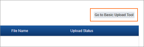 The Go to Basic Upload Tool link
