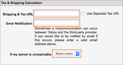 The Tax & Shipping Calculation section.