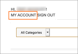The My Account link.