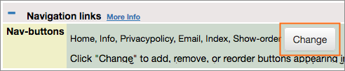 Picture of Navigation links Change button.
