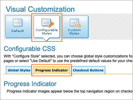 The Progress Indicator tab.