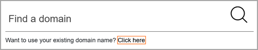 Want to use your existing domain name?
