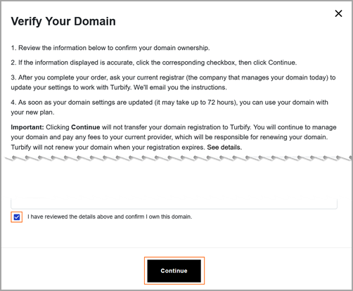 Verify Domain.