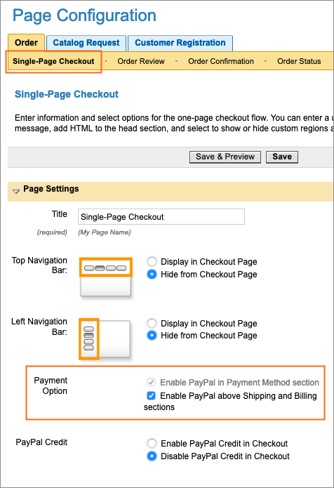 PayPal will display on the Single-Page Checkout.