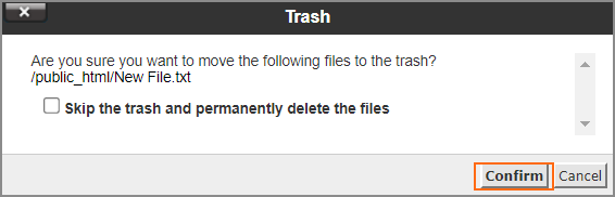 Confirm File Delete