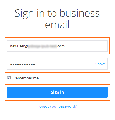 Sign in with your username and new password.