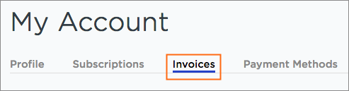 The Invoices link.