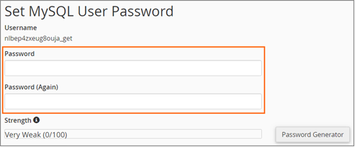 Password Field.