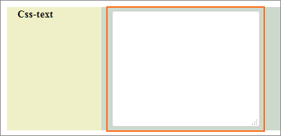 The Css-text field