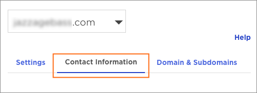 The Contact Information tab.