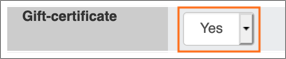 Set the Gift-certificate variable to Yes.