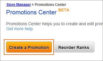 The Create a Promotion button