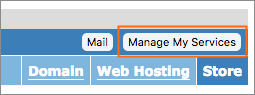The Manage My Services button in Store Manager.