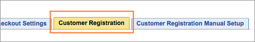 The Customer Registration tab.