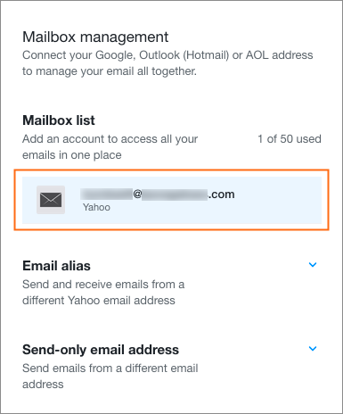 Selecting an email address.