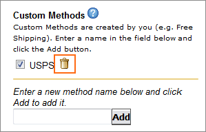 Delete a custom method.