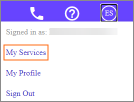 My Services Link in Access Manager.