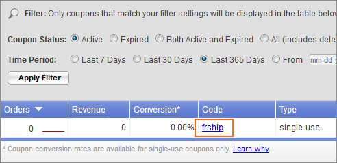 The coupon prefix code