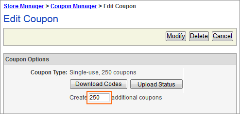 The number of additional coupon instances you wish to create