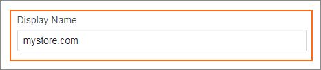 The Display Name field.