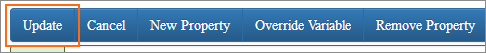 Picture of Store Editor Toolbar Update button