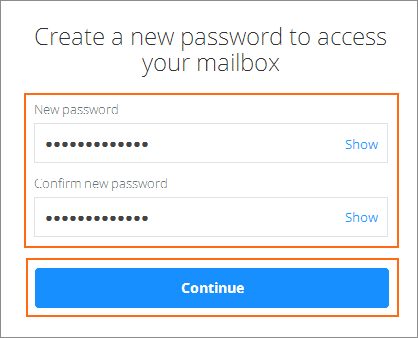 Create a new password.