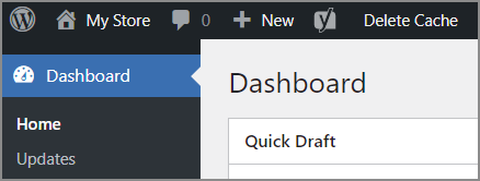 WordPress Dashboard.