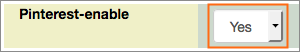 The Pinterest-enable option.
