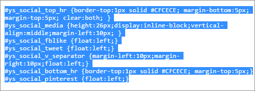 Picture of Social Media Sharing CSS code