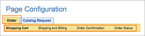 Pages on the Order tab.