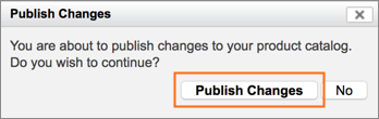 The Publish Changes dialog.