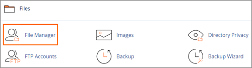 cPanel File Manager Link