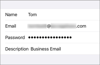 Your email information.