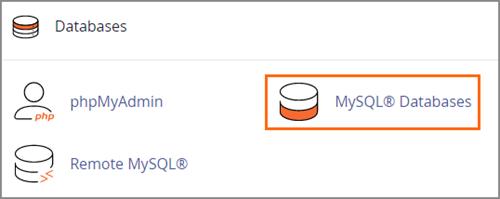 MySQL Databases Link.