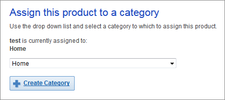 Assign a product to a category