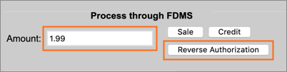 The Reverse Authorization button.