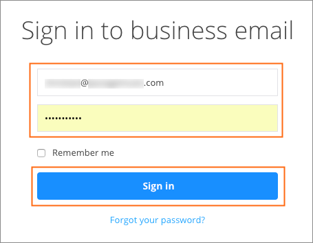 Sign in to your other business email account.