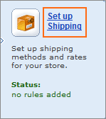 The Set up Shipping link.