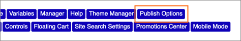The Publish Options button.