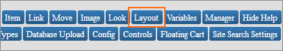 Picture of Store Editor Toolbar Layout button