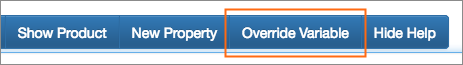 The Override Variable button.